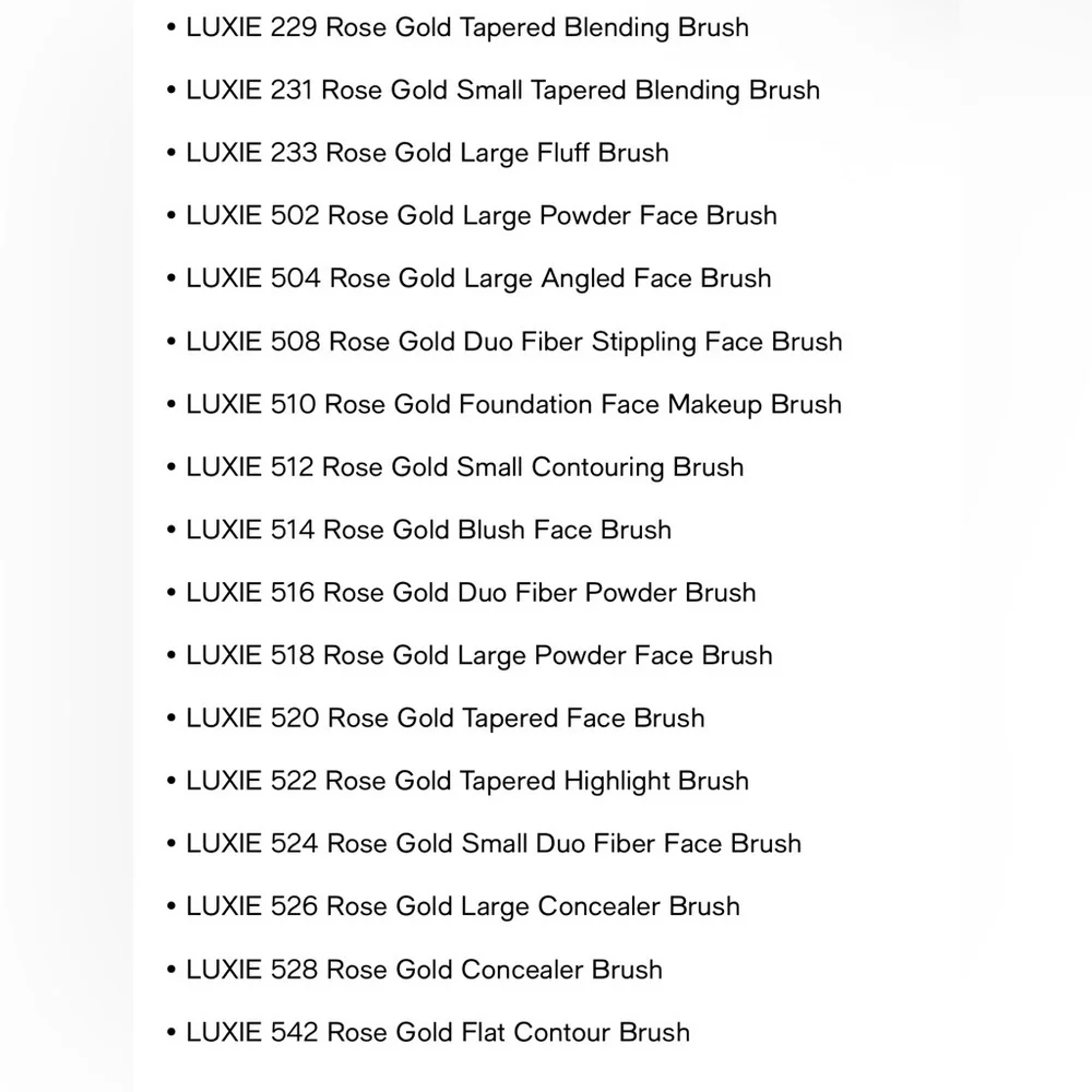 ✨ Luxie 30 Piece Rose Gold Brush Set